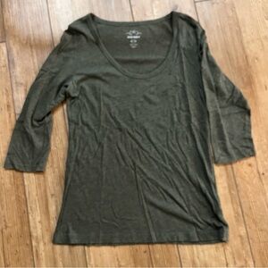 Old Navy Dark Green Scoop Neck Top